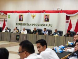 Danlanud Roesmin Nurjadin Hadiri Rakor Persiapan Distribusi Logistik Pemilu Tahun 2024 di Propinsi Riau