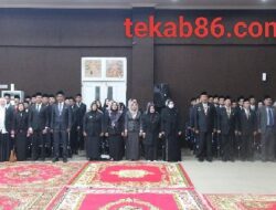 Sekretaris Dearah Kabupaten Pelalawan H. Abdul Karim Lantik 54 Pejabat