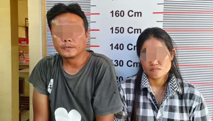 Unit Reskrim Polsek Bangun Ringkus Sepasang Suami Istri Pelaku Penyalahgunaan Narkoba Sabu- Sabu