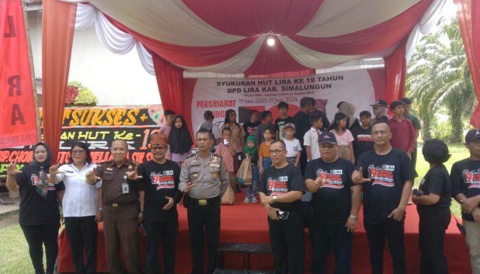 Hadiri HUT LSM LIRA Ke – 19 Kapolsek Bangun IPTU Esron Siahaan ” Mari Bersinergi Merawat Kamtibmas 👇👇