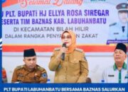 Plt,Bupati Labuhanbatu Bersama Baznas Salurkan Zakat Di Kecamatan Bilah Hilir