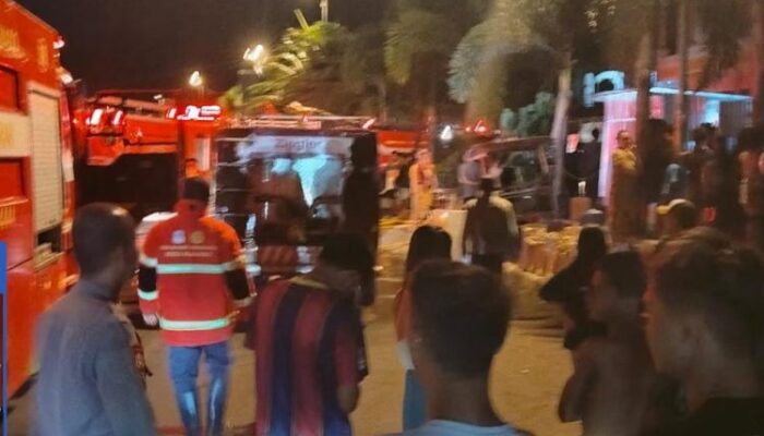 Respon Cepat Polsek Tuminting Amankan TKP Kebakaran Rumah Warga di Tuminting