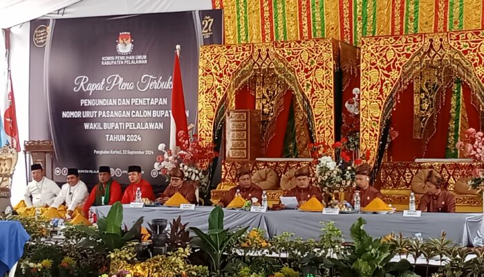 Pengundian dan Penetapan Nomor Urut Pasangan Calon Bupati & Wakil Pelalawan
