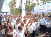 Gelora Pengukuhan Tim Pemenangan Paslon Bupati Pasangan (Amizaro Waruwu, S.Pd., A.M.IP, dan Yusman Zega, A.P.I, M.SI) SMAN Jilid II