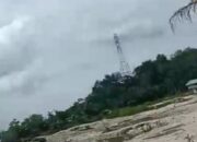 Walau Kelihatan Dari Jalan Lintas Tanpa Rasa Takut Sejumlah Rakit Aktivitas PETI di Dusun Pasongik Sentajo Raya, Kuansing.