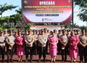 Kapolres Simalungun Pimpin Upacara Kenaikkan Pangkat 47 Personel dan Wisuda 4 Personel Purna Bakti