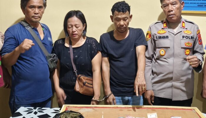 Kapolsek Bangun Pimpin Penangkapan Dua Orang Penjual Narkoba di Nagori Dolok Marlawan