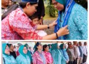 Wujud Nyata Dukungan, Ketua TP PKK Bursel Turut Serta Dalam Kegiatan GMKI Mengabdi