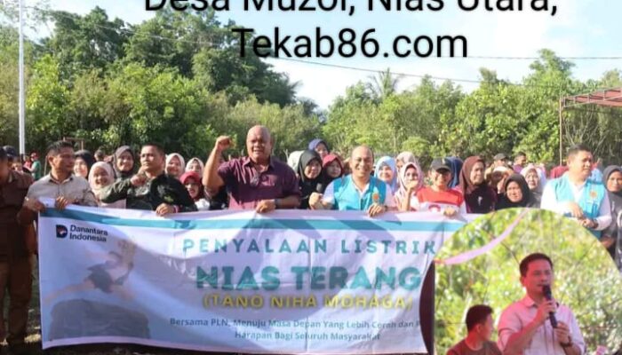 Peresmian Instalasi Jaringan Listrik di Dusun I Desa Muzoi Turut Menghadiri Bupati Nias Utara Bersama Anggota DPRD