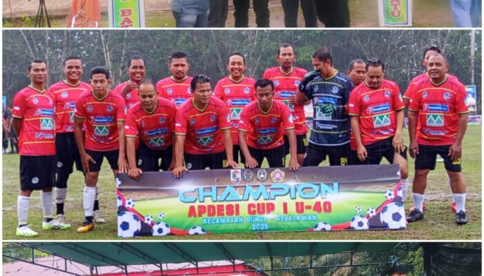 APDESI Kecamatan Bunut Gelar Turnamen Sepak Bola APDESI Cup I Usia 40 Tahun