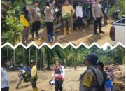 Kapolsek Na IX-X Bersama Wakil Bupati Labura,Tinjau Lokasi Luapan Sungai Hatapang