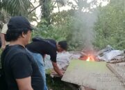 Gerak Cepat Polsek Bosar Maligas : Sarang Narkoba di Nagori Boluk Dirubuhkan dan Dibakar Hingga Habis