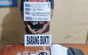 Polisi tangkap S pelaku Narkoba di Panai Hulu, BB 17.7 Gram.Sabu