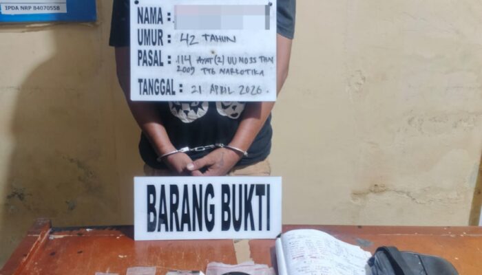 Polisi tangkap S pelaku Narkoba di Panai Hulu, BB 17.7 Gram.Sabu