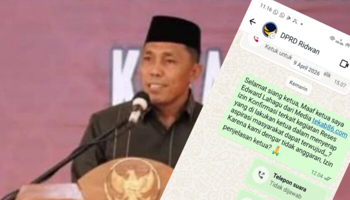 Apakah Reses Ini Ada Lanjutan Ditengah Efesien Anggaran, Ridwan Ambil Sikap Diam Saat Dikonfirmasi