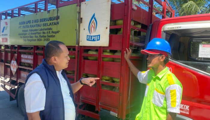 Pastikan Ketersediaan LPG Subsidi, Polres Labuhanbatu Sidak SPBE Pertamina