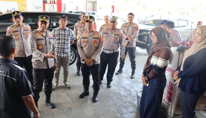 Kapolres Labuhanbatu Cek Kepastian Stok BBM di Sejumlah SPBU 