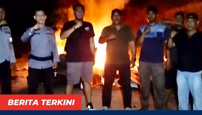 Barak Diduga Tempat Penyalahguna Narkoba, DibakarTeam Satresnarkoba