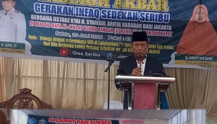 TABLIGH AKBAR GISS KE-5 LABUHANBATU BERLANGSUNG MERIAH, PERKUAT SILATURAHMI DAN SEMANGAT BERSEDEKAH MENUJU KEHIDUPAN AKHIRAT
