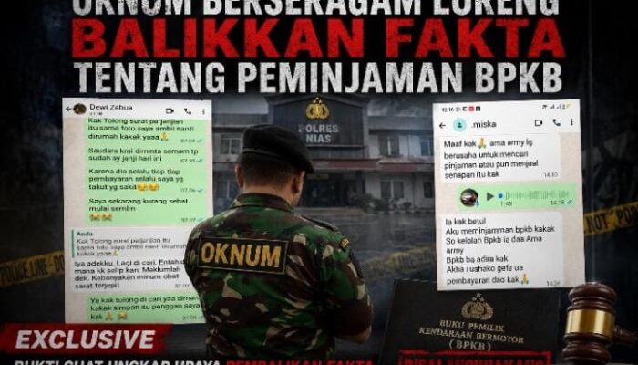 Oknum Berseragam Loreng Berinisial YZ Diduga Balikkan Fakta Peminjaman BPKB