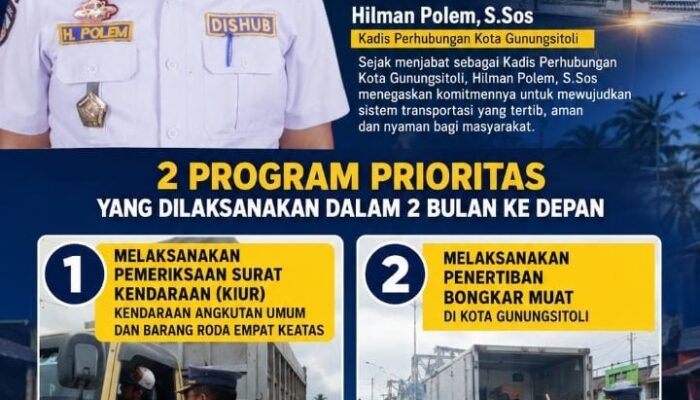 Gerak Cepat, Kadis Perhubungan kota Gunungsitoli Laksanakan 2 Program Di 2 Bulan kedepan