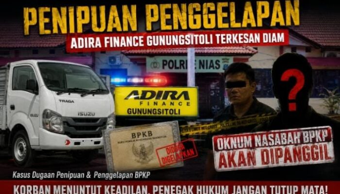 Penipuan Penggelapan, ADIRA Finance Gunungsitoli Terkesan Diam, Oknum Nasabah BPKB Akan Dipanggil