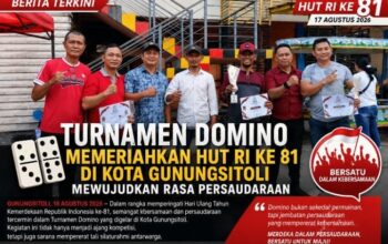 Turnamen Domino Memeriahkan HUT RI ke 81 di kota Gunungsitoli mewujudkan rasa persaudaraan