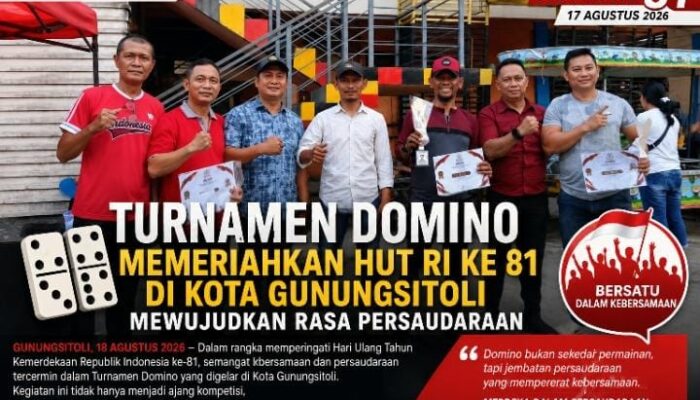 Turnamen Domino Memeriahkan HUT RI ke 81 di kota Gunungsitoli mewujudkan rasa persaudaraan