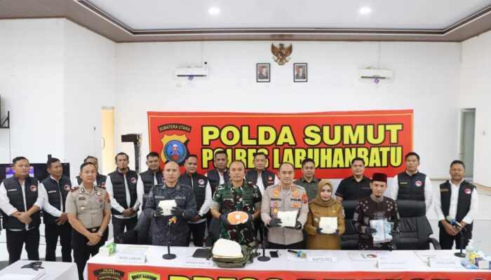 TNI-Polri Gagalkan Peredaran 3,87 Kg Sabu, Kurir Sabu Dibekuk di Labuhanbatu
