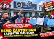 Aliansi Masyarakat Peduli Program Presiden Prabowo-Gibran Kepulauan Nias Demo Korwil BGN Nias Utara