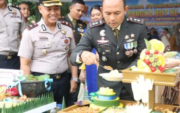 Semarak HUT TNI, Polres Labuhanbatu Berikan Kejutan kepada Satuan TNI